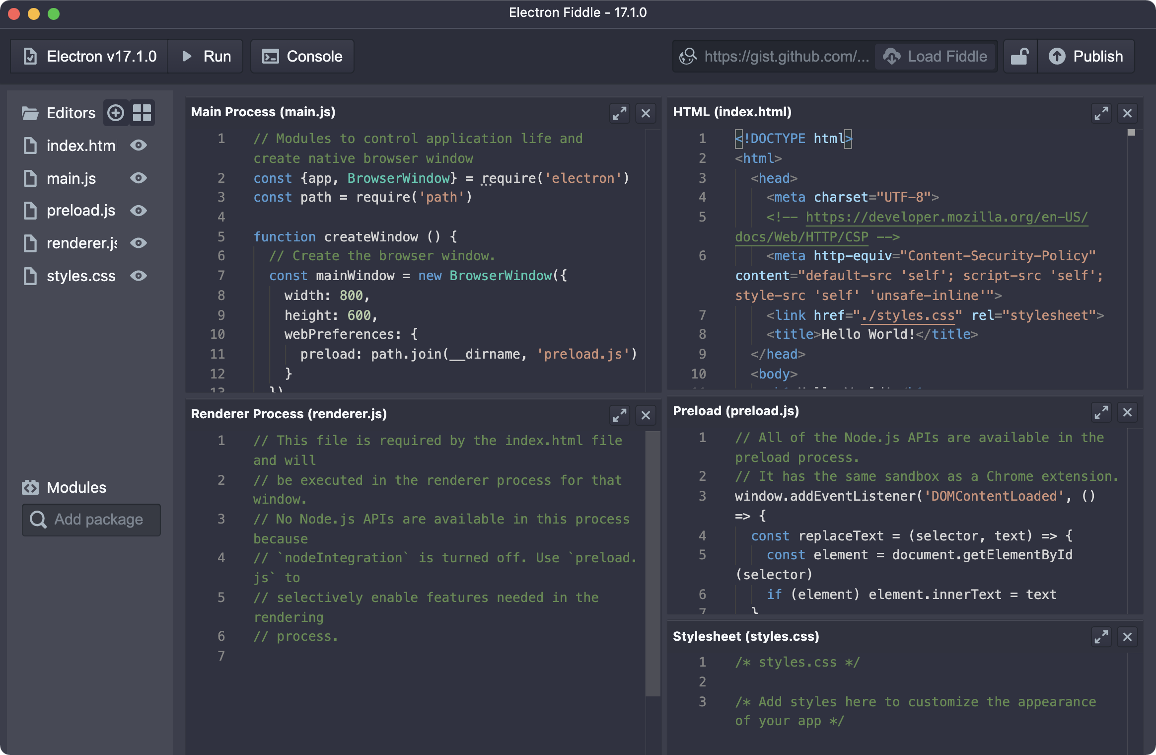 Node js desktop app